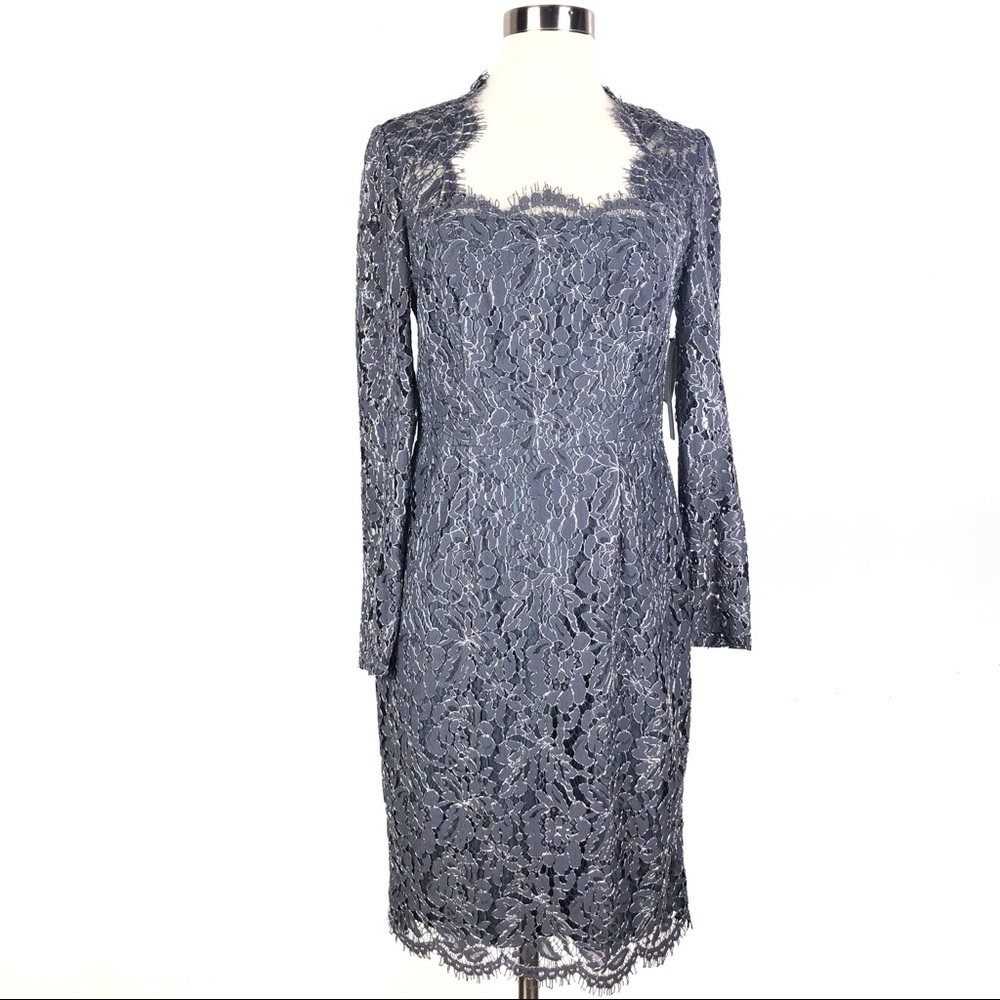 DECODE 1.8 sheath cocktail dress charcoal silver